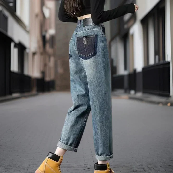 Bridget Straight-Leg Denim Trousers for Women | Classic Fit