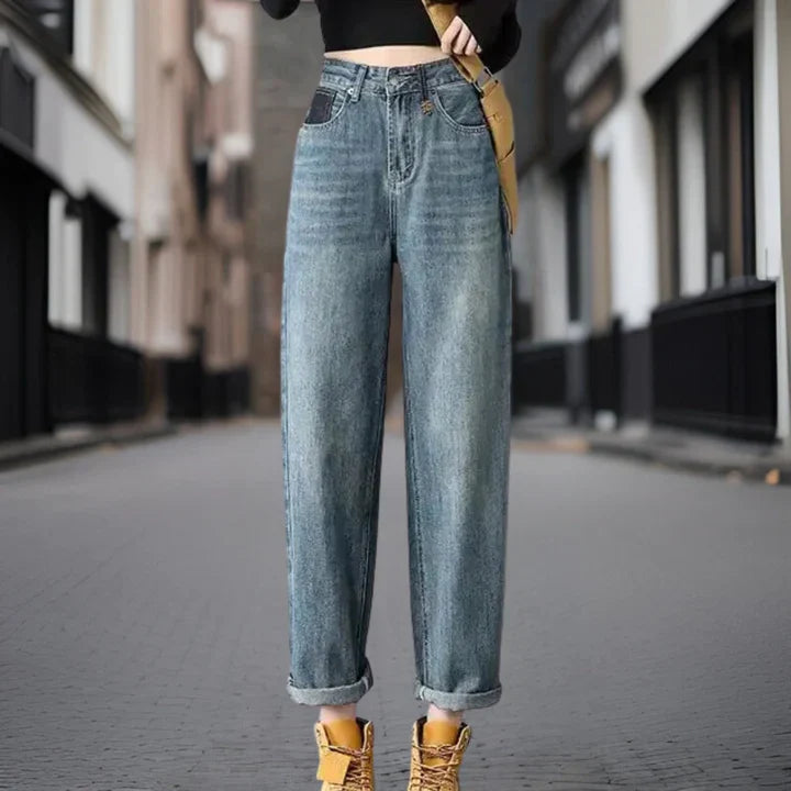 Bridget Straight-Leg Denim Trousers for Women | Classic Fit