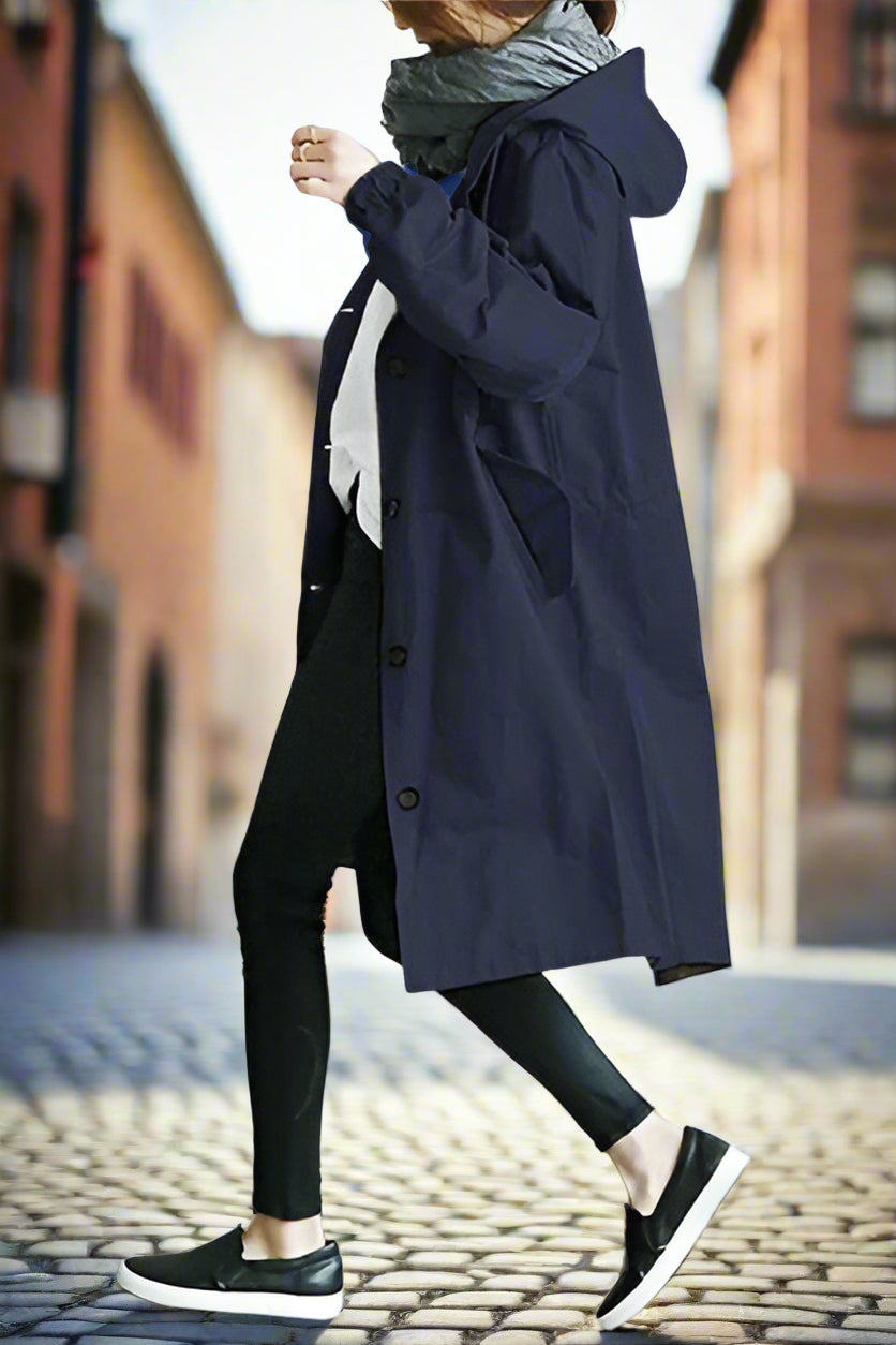 Salve Women's All-Weather Fashion Trench Coat | Windproof & Waterproof