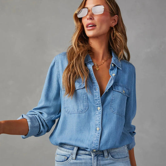 Women's Denim Shirt | Relaxed Fit & Collared