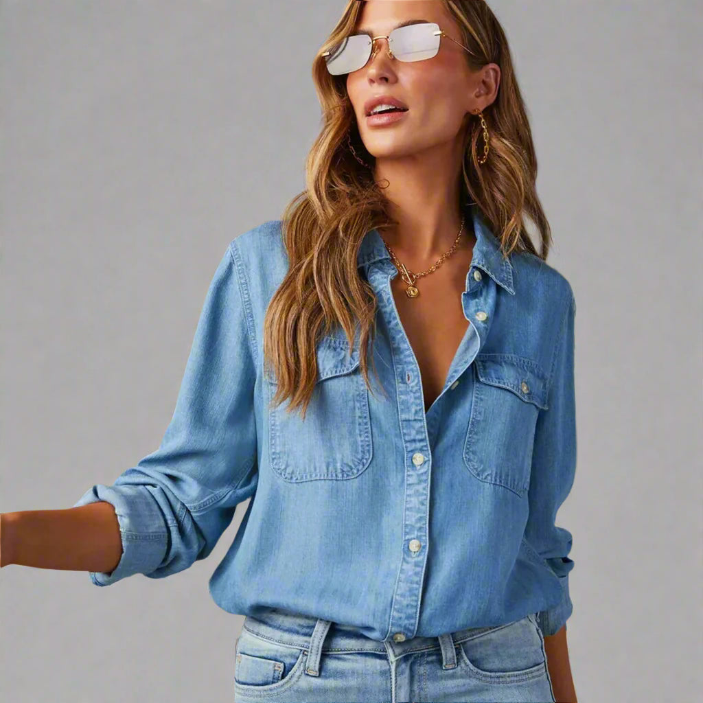 Women's Denim Shirt | Relaxed Fit & Collared