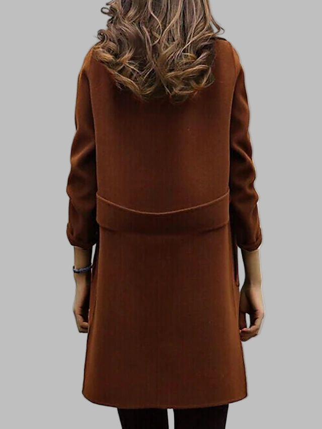 Women's Wool Blend Coat | Double-Breasted & Classic Style
